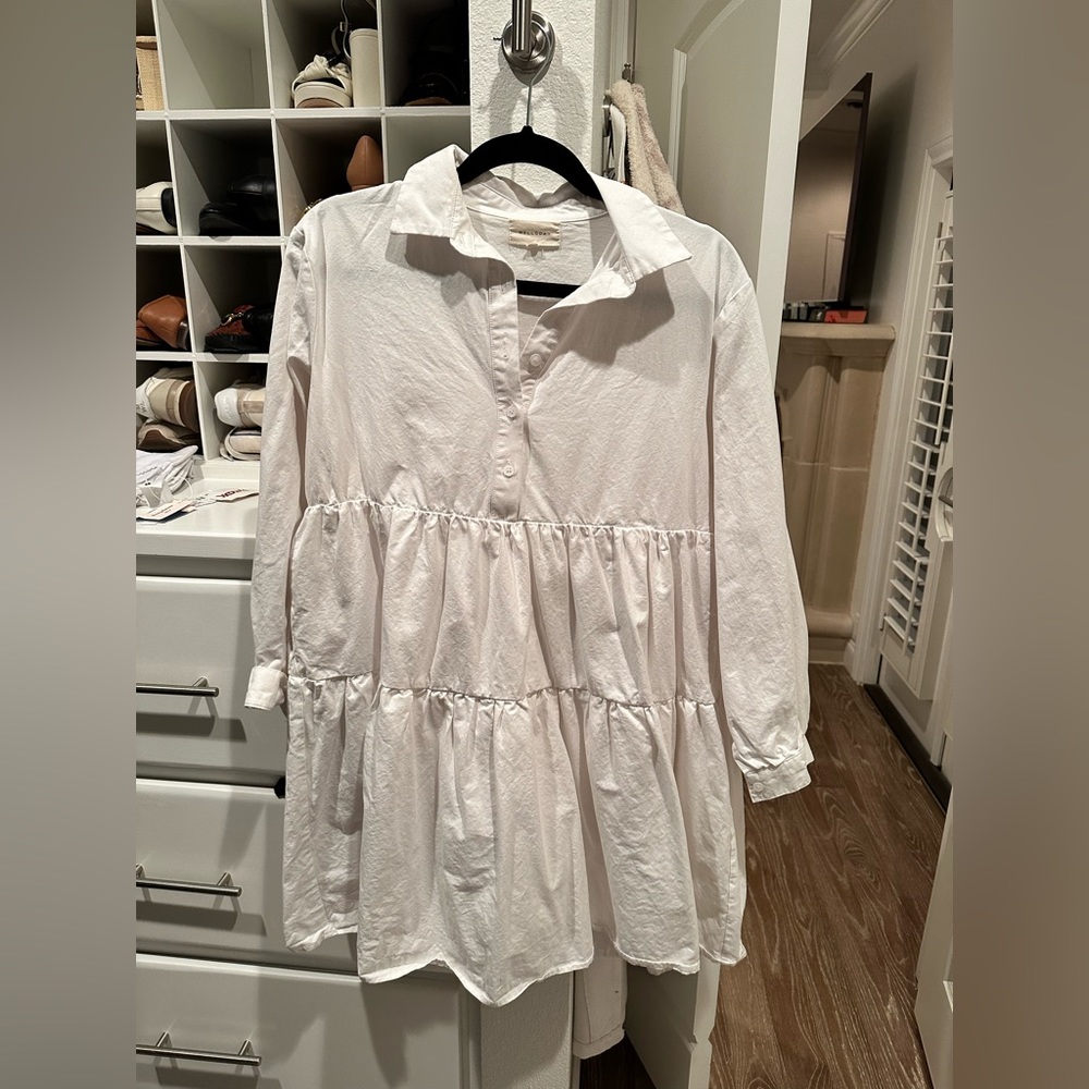 White Melloday Mini Collared Dress